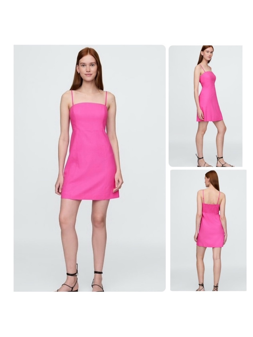 GAP linen-blend Mini Dress in Pink